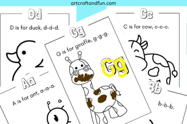 Coloring pages of alphabet with animals