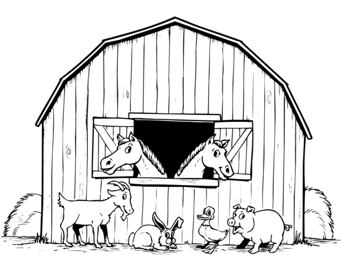 Coloring pages farm animals free