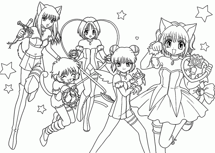 Free anime printable coloring pages