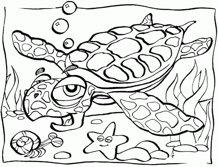 Free coloring pages ocean animals