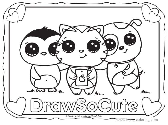 Cute animal pictures coloring pages