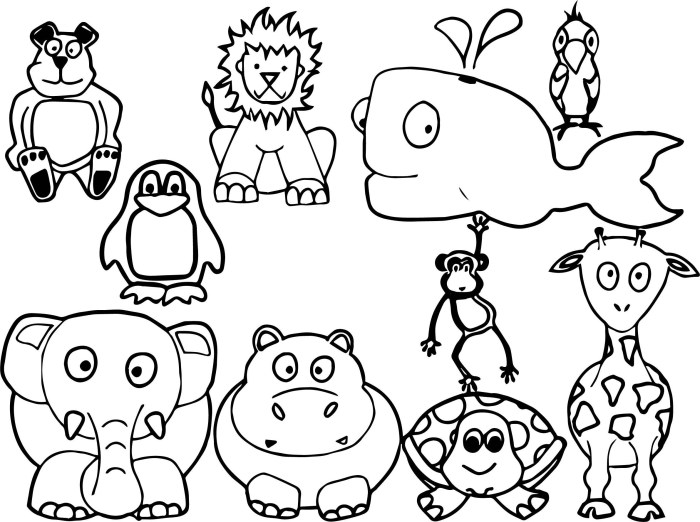 Free coloring sheets of animals