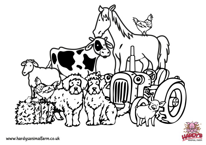 Farm animals printables coloring pages