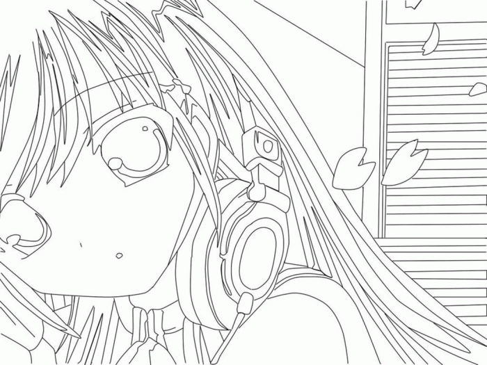 Anime coloring pages free