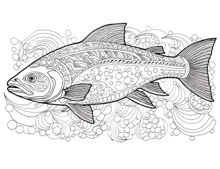 Realistic sea animal coloring pages