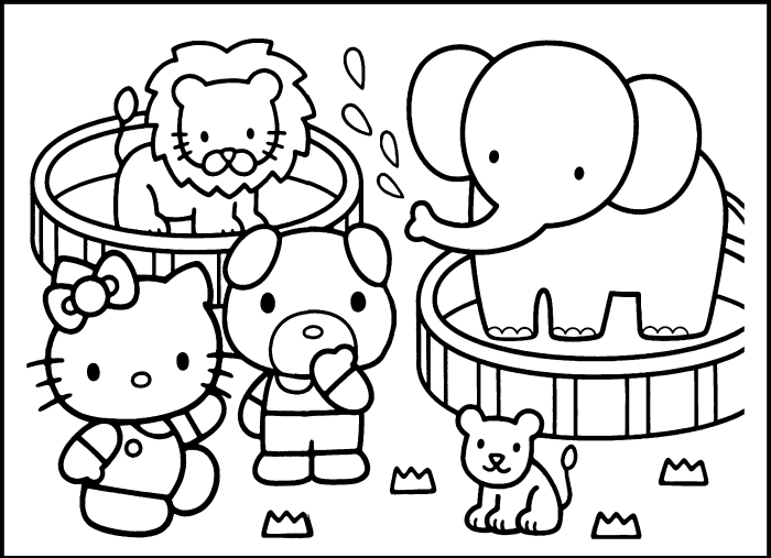 Printable coloring pages zoo animals