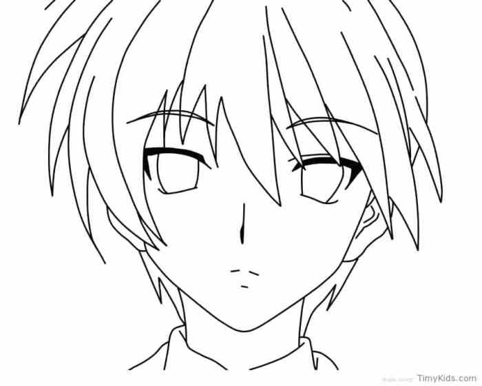 Easy anime coloring pages