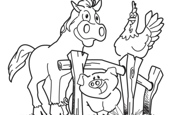 Coloring pages farm animals free