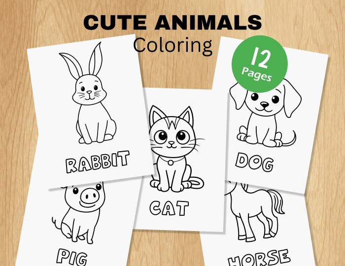 Preschool animal coloring pages