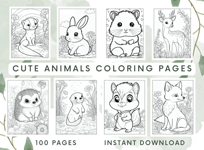 Coloring book images of animals