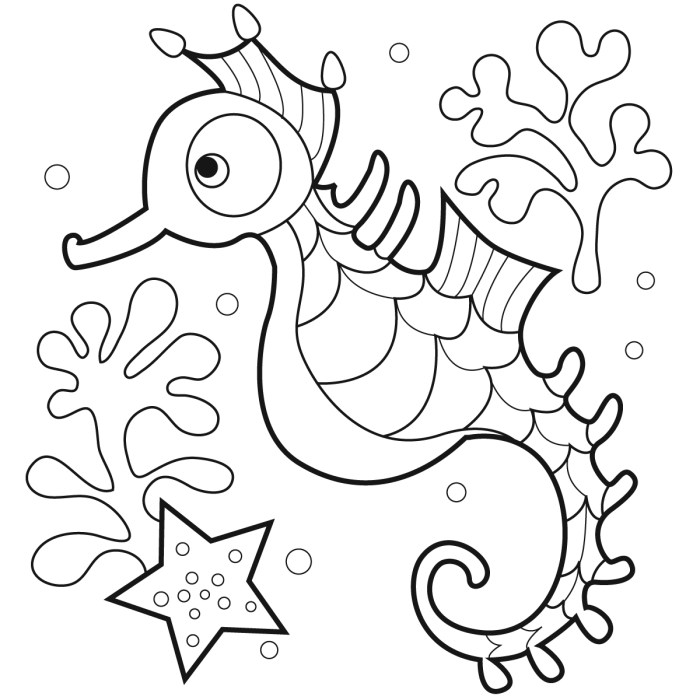 Free printable sea animals coloring pages