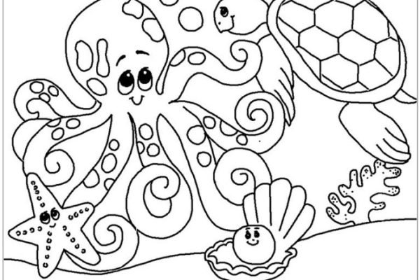 Free coloring pages ocean animals