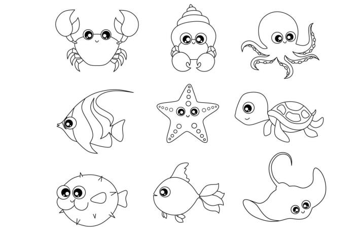 Ocean animal coloring page