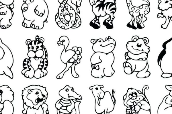 Coloring sheets zoo animals