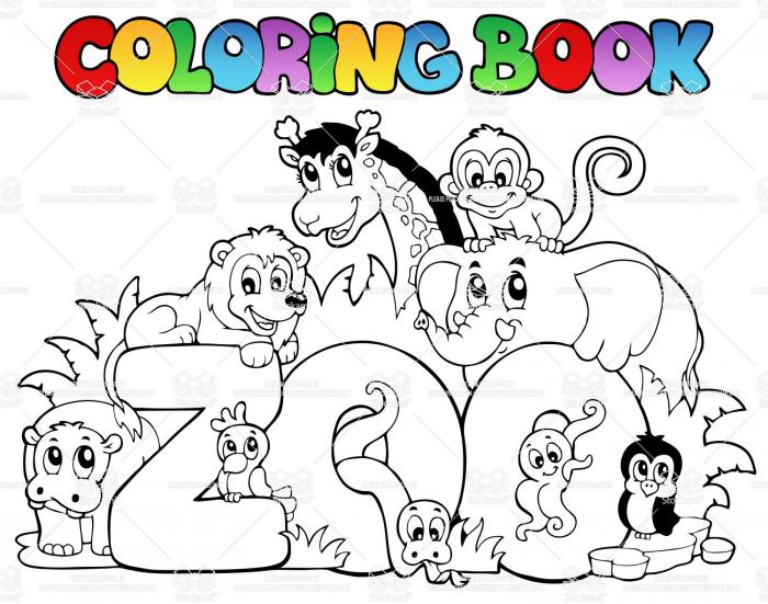 Printable coloring pages zoo animals