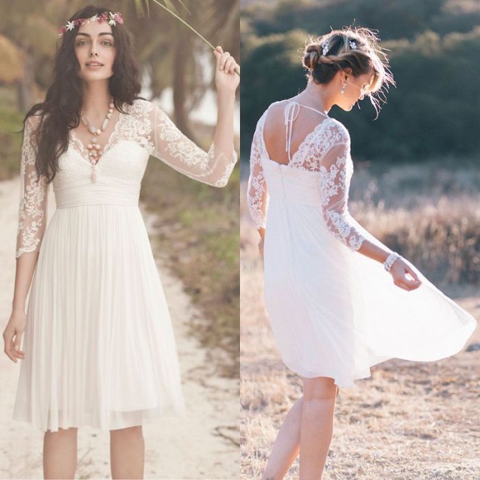 Beach wedding short dresses