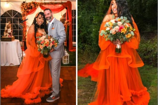 Orange dresses for weddings