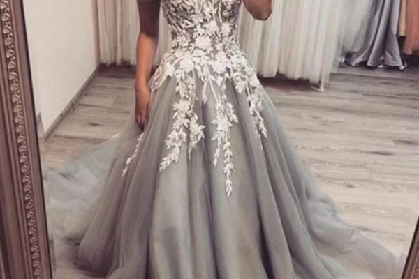 Gray dresses for weddings