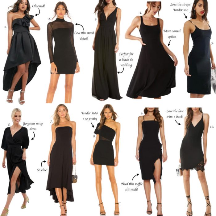 Best black dress for wedding guest