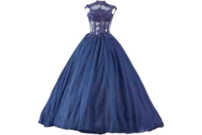 Formal navy blue dress for wedding