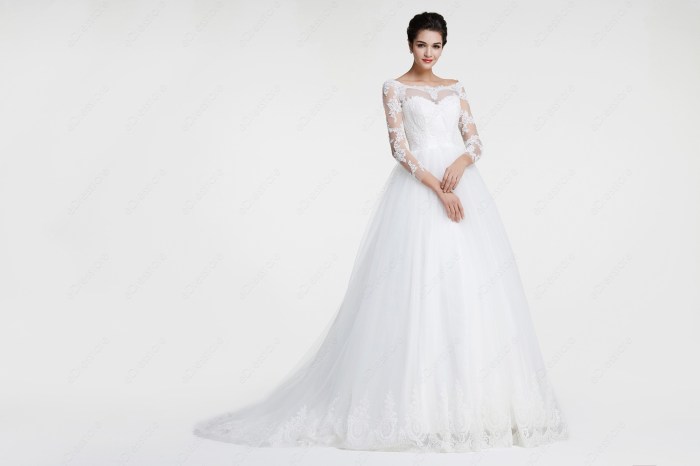 Wedding dresses off the shoulder long sleeve