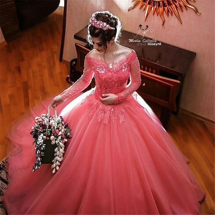 Pink mermaid wedding hot dresses dress prom gorgeous gown long collection style sexy beautiful posted design