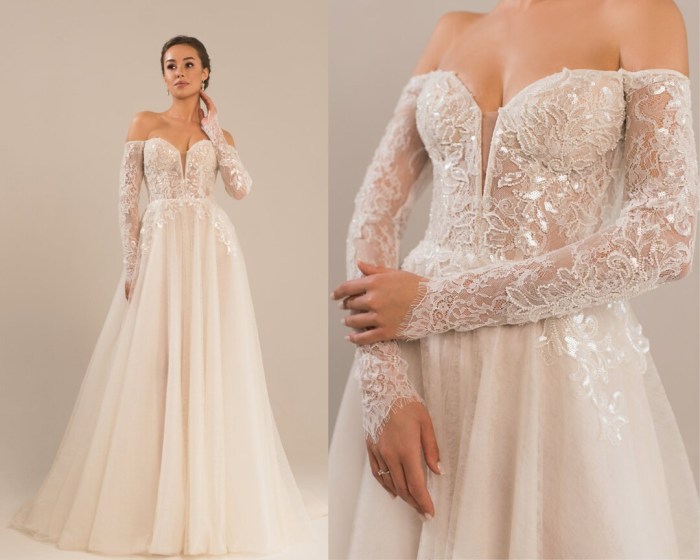 Wedding dresses off the shoulder long sleeve