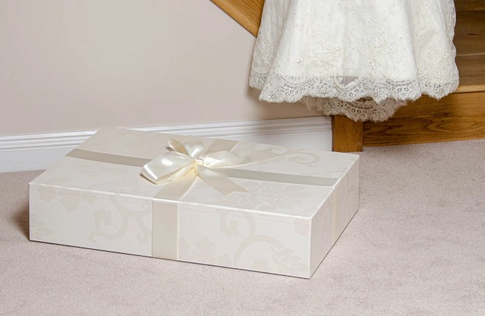 Box for storing wedding dress