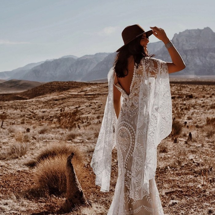 Bohemian style wedding dresses