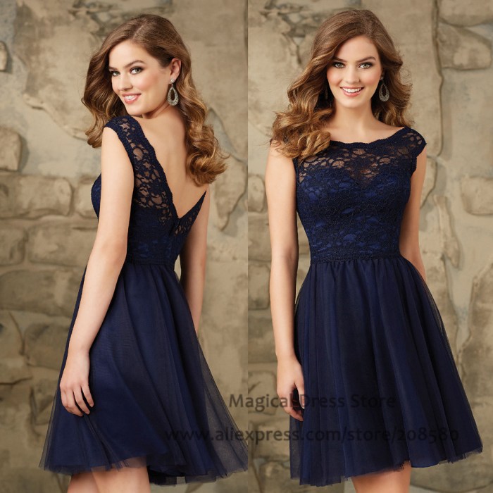 Navy blue dress for wedding guest