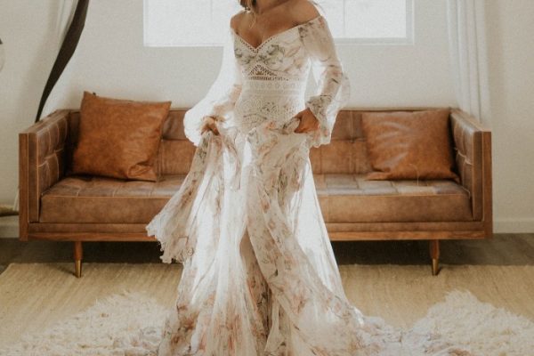 Bohemian style wedding dresses